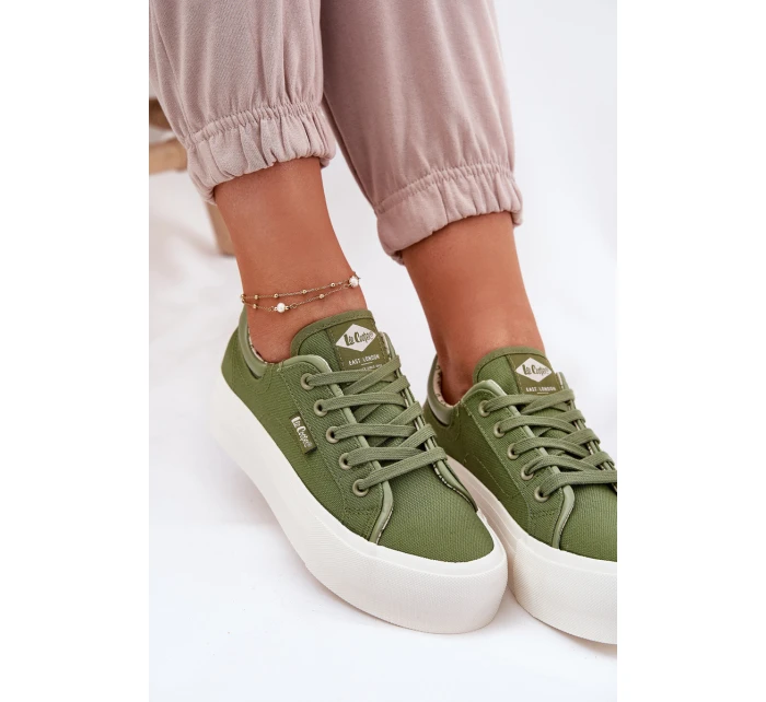 Trampki Damskie Na Platformie Lee Cooper LCW-25-31-3449L Zielone