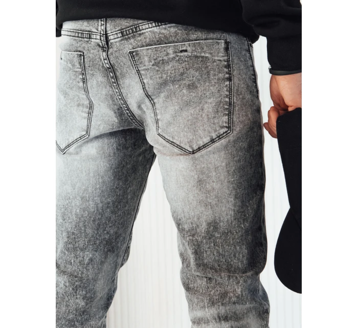 Pánske sivé džínsové nohavice FashionStreet UX4133