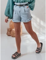 Dámské džínové šortky s páskem SHORT modré model 21987505 - Dstreet
