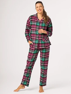 Pyžamo LNS 414 B26 dlouhé rukávy, velikosti model 22351006 rozepínací - Key