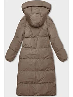 Dámska dlhá hrubá bunda s kapucňou Dark Beige (5M3163-84) Dámska dlhá hrubá bunda s kapucňou Dark Beige (5M3163-84)