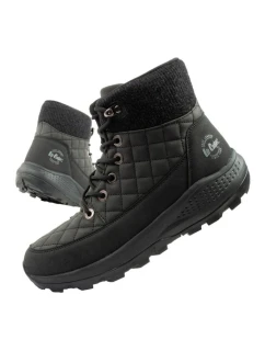 Lee Cooper dámske zimné trekingové športové topánky zateplené čierne dámske z eko kože