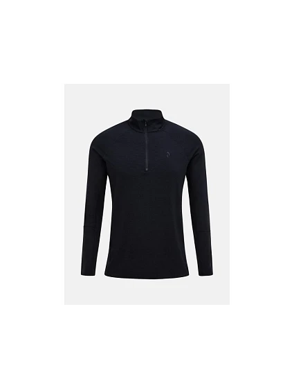 Termotričko PEAK PERFORMANCE Magic Half Zip Wool-blend Baselayer Men, čierne