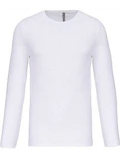 Kariban K 3016 Elastické tričko s dlhým rukávom 20.3016 biele
