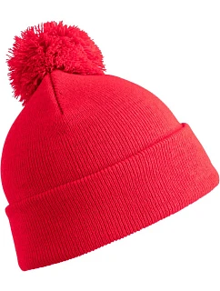 RC Dětská pletená čepice s bambulí 28. red model 22424533 - Result Headwear