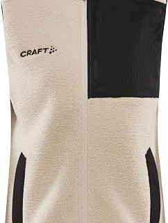Craft Corporate ADV Pile Fleece Vest W Dámska fleecová vesta Sherpa 81.3811 ecru/čierna
