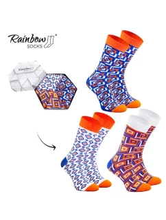 Skarpetki Rainbow Socks W Geometryczne Wzory 3 Pary