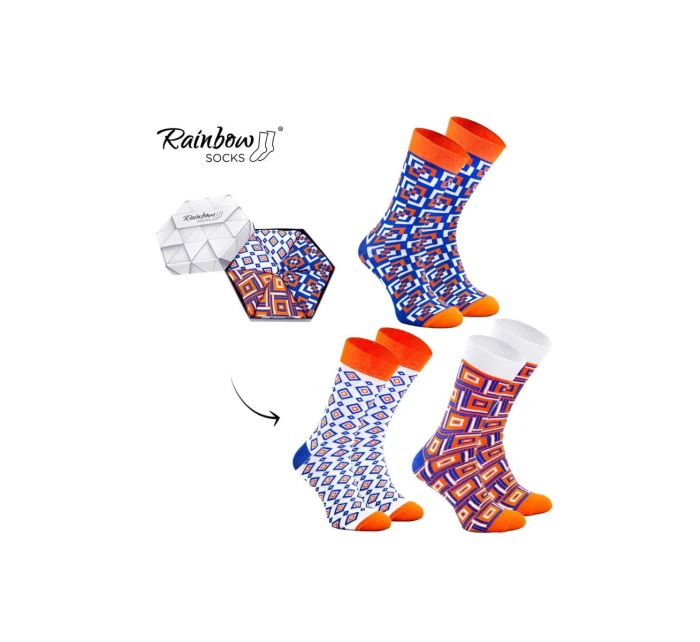 Skarpetki Rainbow Socks W Geometryczne Wzory 3 Pary