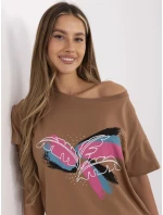 Tričko CLM TS 1019.79 svetlohnedé Tričko CLM TS 1019.79 svetlohnedé