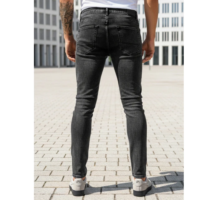 Pánske čierne džínsové nohavice FashionStreet UX3939