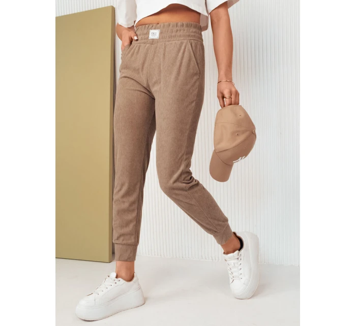 Dámske tepláky MORSI camel FashionStreet UY2041