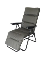 Záhradné kreslo s podnožkou 57x83x106 cm sivo-zelené Záhradné kreslo s podnožkou 57x83x106 cm sivo-zelené