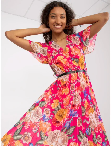 Šaty DHJ SK 13162.92 tmavo ružová