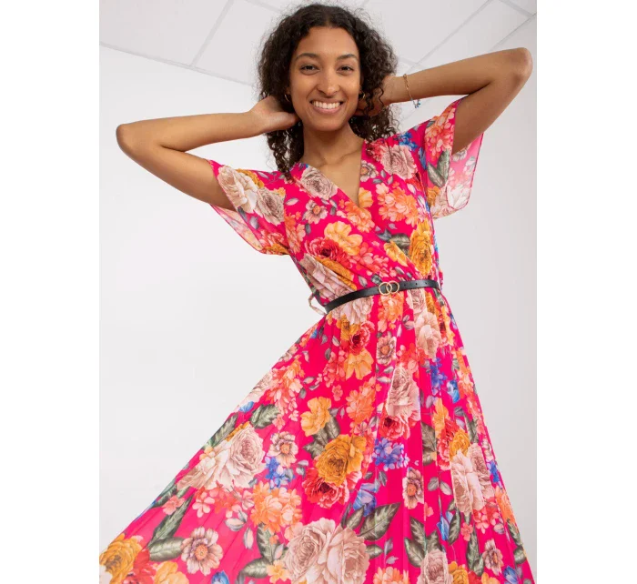 Šaty DHJ SK 13162.92 tmavo ružová