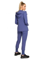 model 17626046 Bunda s kapucí a jedním knoflíkem černá - Moe