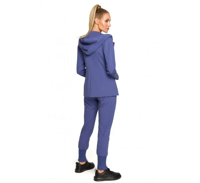 model 17626046 Bunda s kapucí a jedním knoflíkem černá - Moe