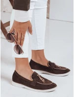 Dámské semišové hnědé mokasíny Dstreet model 21992090 - FashionStreet