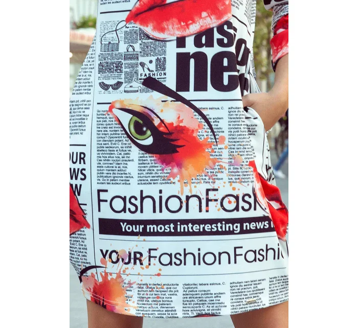 SOPHIE Pohodlné dámské oversize šaty s vzorem model 7922026 - numoco