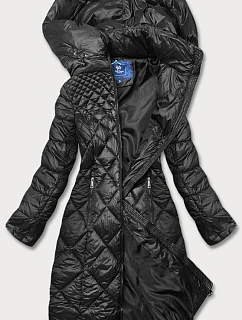 DŁUGA KURTKA PIKOWANA DAMSKA CZARNA model 21244308 - Ann Gissy