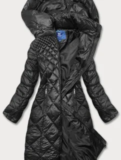 DŁUGA KURTKA PIKOWANA DAMSKA CZARNA model 21244308 - Ann Gissy