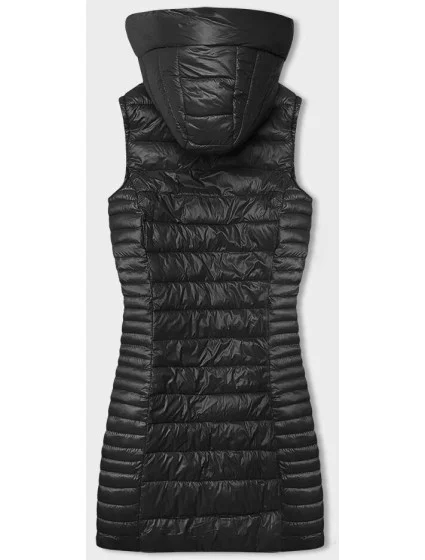 Černá prošívaná vesta s kapucí model 18934674 - J.STYLE