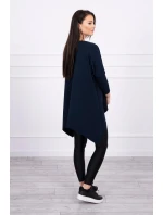 Milá tunika s tmavomodrou potlačou S/M - L/XL
