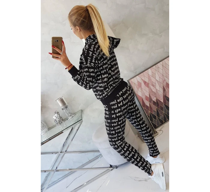 Sada s potlačou čierna