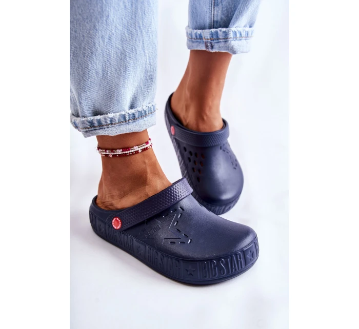 Dámské světlé pantofle Big Star model 21593810 námořnická modrá - Big Star Shoes