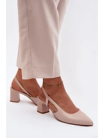 Dámské sandály na podpatku Sergio Leone SK472 Krémová Růžová