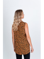 Dámska košeľa s leopardím motívom - hnedá,