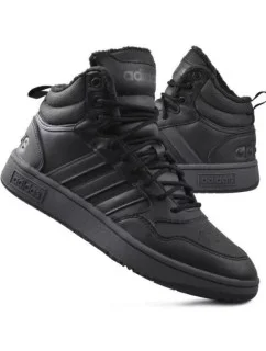Pánske športové členkové topánky Hoops 3.0 Mid Wtr GW6421 Black - Adidas