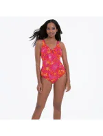 Jednodielne plavky 7290 M3 červeno-oranžové - Anita