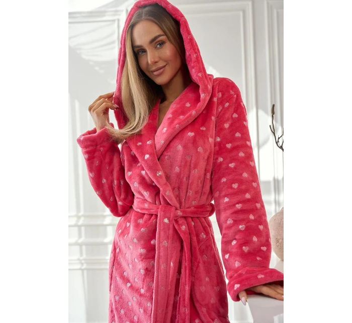 Dámský župan Tmavě růžová vzor L&L model 21803146 - L&L Dámský župan Tmavě růžová vzor L&L model 21803146 - L&L