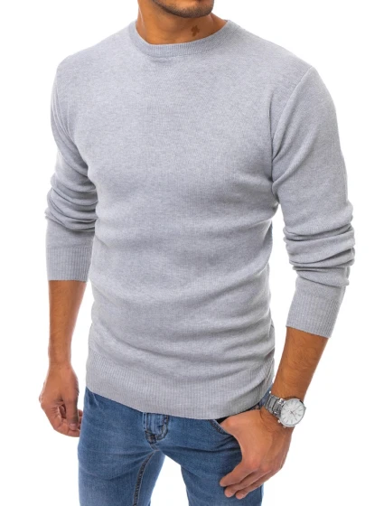 Pánský světle šedý svetr Dstreet model 21963826 - FashionStreet Pánský světle šedý svetr Dstreet model 21963826 - FashionStreet