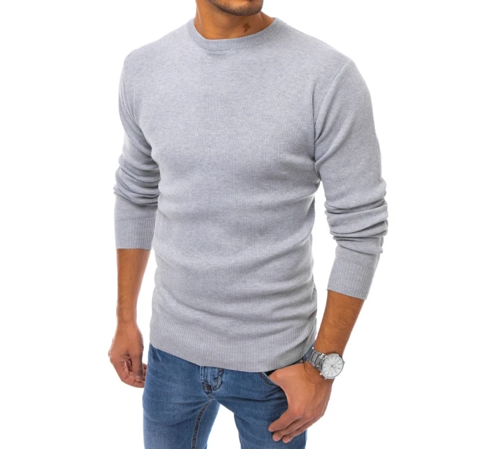 Pánský světle šedý svetr Dstreet model 21963826 - FashionStreet Pánský světle šedý svetr Dstreet model 21963826 - FashionStreet