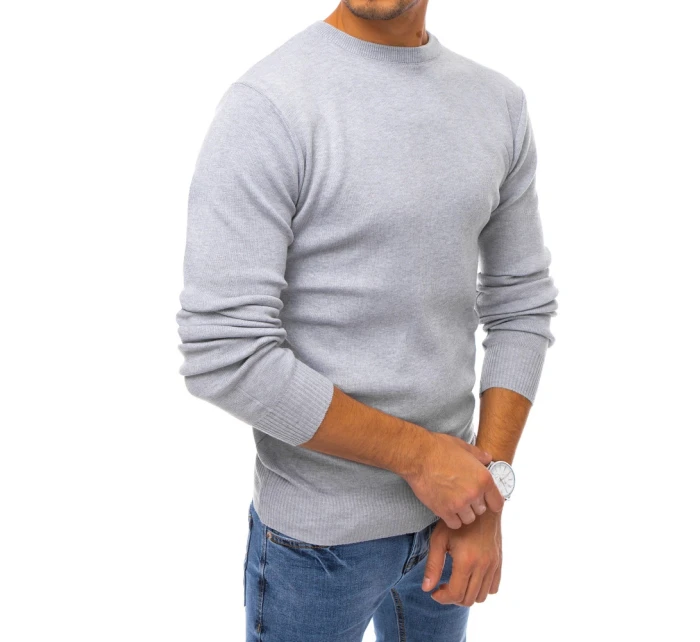 Pánský světle šedý svetr Dstreet model 21963826 - FashionStreet Pánský světle šedý svetr Dstreet model 21963826 - FashionStreet