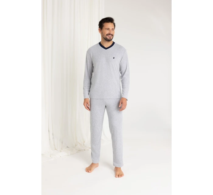 Pánske dlhé froté pyžamo Regina 489 M-XL