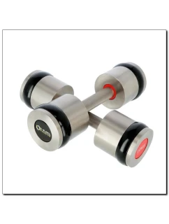 Chrómové činky 2x10 kg silikónové prvky HMS HH10