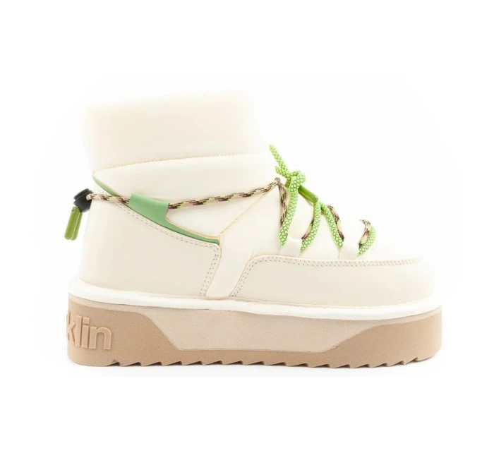 Dámske zimné snehové topánky D.Franklin fashion fur insulated boots beige green women