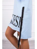 Šaty s kapucňou a potlačou modrej Šaty s kapucňou a potlačou modrej