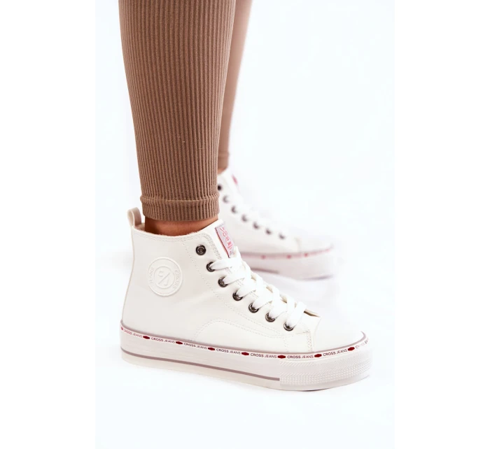 Dámské vysoké Zateplené tenisky model 21599216 Bílé - Cross Jeans