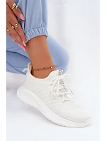 Lehké sportovní nazouvací dámské boty Materiálové Big Star model 22185523 Bílé - Big Star Shoes Lehké sportovní nazouvací dámské boty Materiálové Big Star model 22185523 Bílé - Big Star Shoes