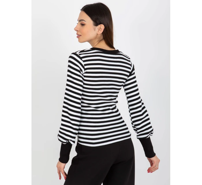 Bluzka RV BZ model 21786303 czarno biały - FPrice Bluzka RV BZ model 21786303 czarno biały - FPrice