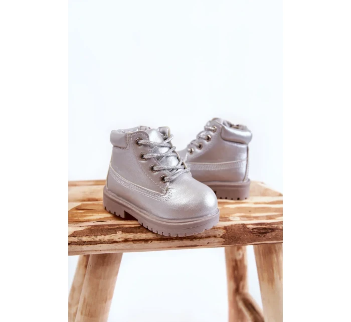 Dětské Boty Se Zipem stříbrné Dexter