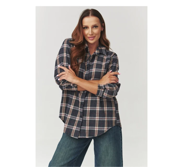 Košeľa s dlhým rukávom model 219730 Makadamia