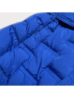 Dlouhá dámská vesta v chrpové barvě s páskem model 15834484 - Ann Gissy