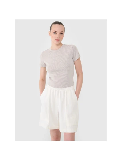 Dámské tričko z žebrovaného úpletu model 21719632 - 4F