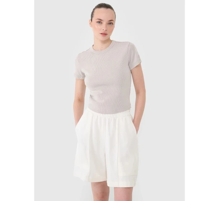 Dámské tričko z žebrovaného úpletu model 21719632 - 4F