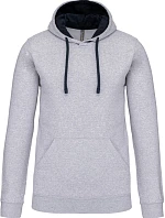 Kariban K 446 Mikina s kapucňou v kontrastných farbách 20.K446 oxford grey/navy