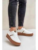Sneakersy Damskie Na Platformie Panterka Białe Dravinnia Sneakersy Damskie Na Platformie Panterka Białe Dravinnia